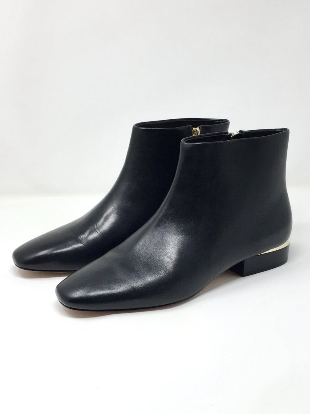 Pour La Victoire Women's 9 Black Leather Block Heel Ankle Boots Punk Goth Witchy